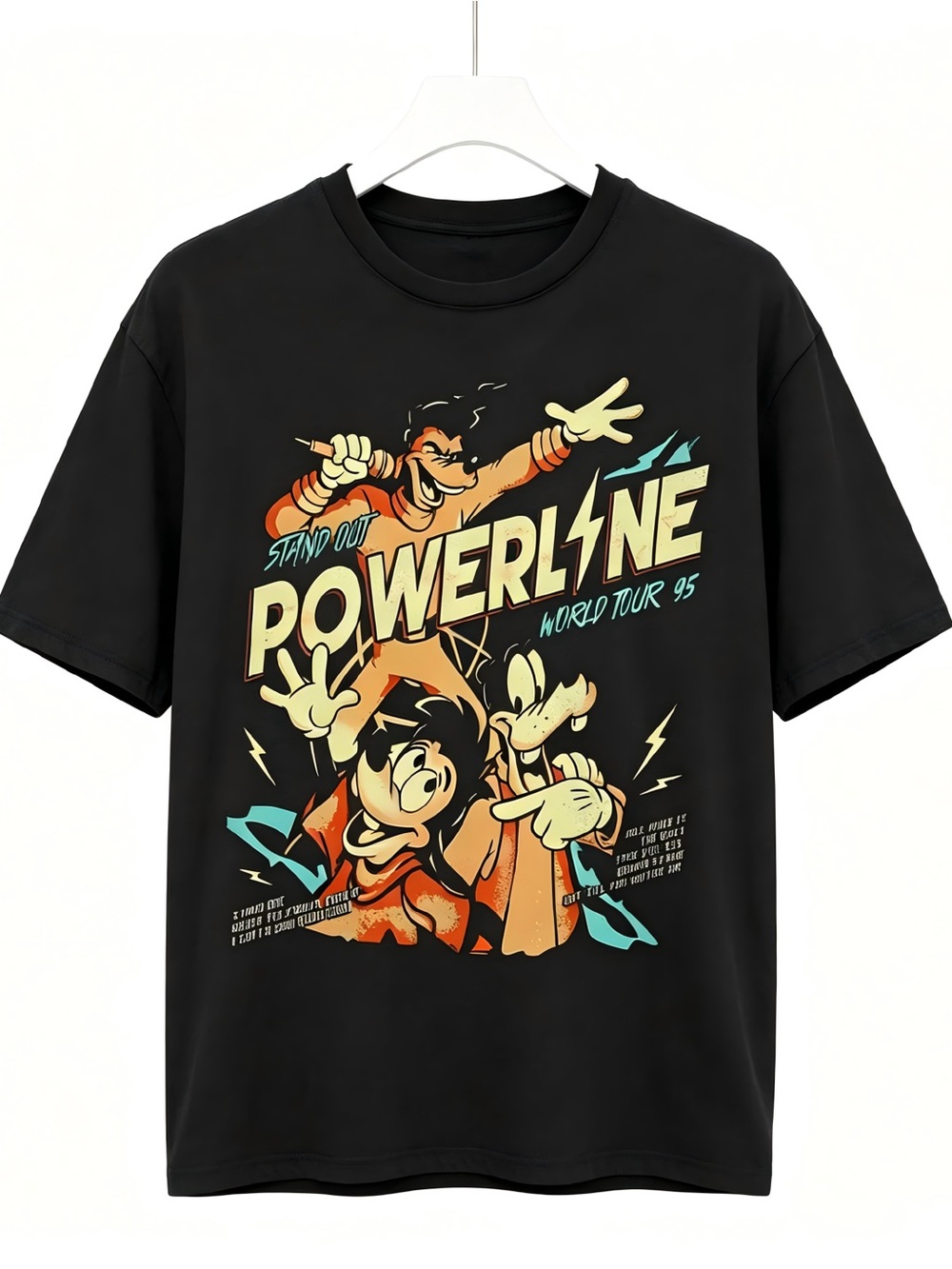Disney A Goofy Movie Powerline Stand Out World Tour Womens Mens T-shirt Unisex